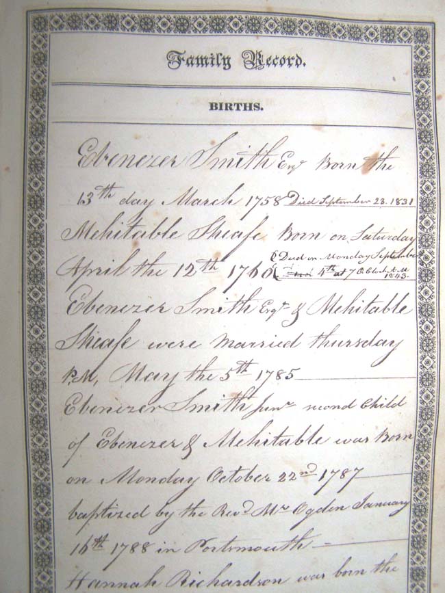 The Family Bible of Eben Smith of Durham, New Hampshire, published in 1830. — image 4